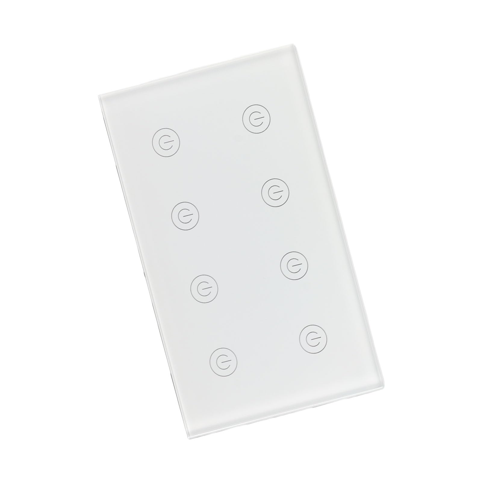 Generic Interruptor de Luz Táctil Panel de Interruptor de Pared WiFi Inteligente de 8 Bandas para el Hogar, Control Inalámbrico de Alta Sensibilidad, Material de PC, AC100-240V
