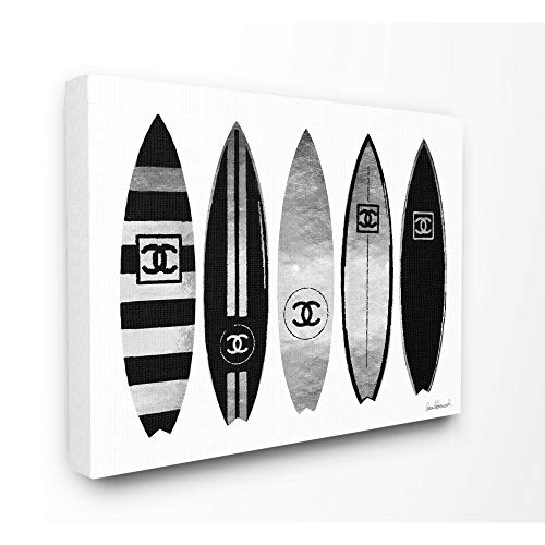 Stupell Industries Fashioner Surf Boards Black Silver Watercolor, Design by Artist Amanda Greenwood Wall Art, 16 x 20, Canvas Stupell Industries Fashioner Surf Boards Black Silver Watercolor, Design by Artist Amanda Greenwood Wall Art, 16 x 20, Canvas