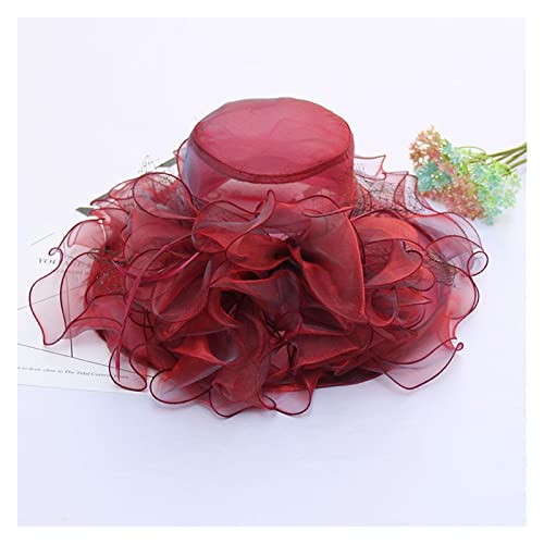 Chapeau soleil femmes grand bord en maille respirante anti-UV