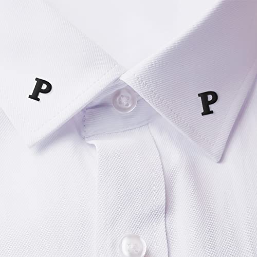 Image of HONEY BEAR Initial Alphabet Letter Lapel Pins Collar Badge Brooches for Mens /Womens Shirt Dress Decoration Black