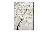 Large Hand-made Blossom Flowers Wall Art for Living Room Bedroom Decoration, Modern Cherry Oil...