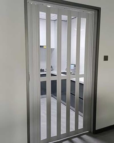 コンサーティーナドア、アクリルパネル付き金属製内部折りたたみ式