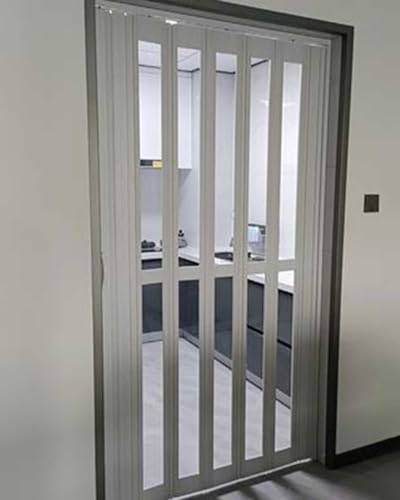 Portail intérieur pliable en métal et acrylique transparent pour séparation
