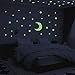 Stelle Fluorescenti e Grande Luna - AIYUE 300 Pcs Adesivi da Parete Fluorescenti per la Camera dei Bambini - Decorazione Della Stanza del fai da te Adesivi Luminosi per Ragazzo Ragazza - Regali Natale
