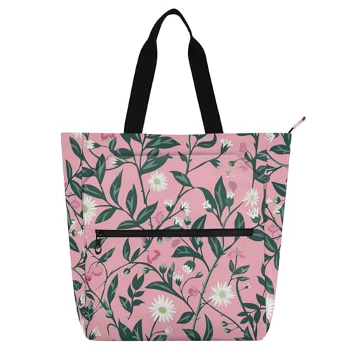 Bolsa para libros con diseño artístico William Morris en melocotón de alta resistencia