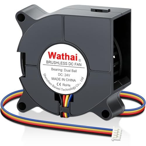 Wathai Ventilador 4020 de 24 V, 4 pines PWM pequeños ventiladores para enfriar, impresora 3D actualizada, ventiladores de 24 voltios, 40 mm x 20 mm, doble rodamiento de bolas, ventilador centrífugo de