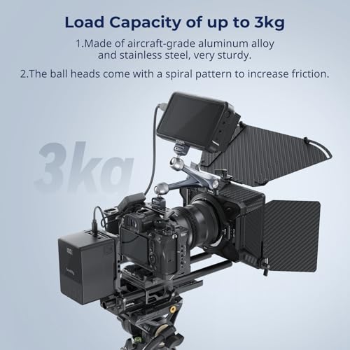 Image of SMALLRIG 11 inch Rosette Magic Arm, Camera Monitor Mount, Articulating Arm with 1 /4 inch-20 and 3 /8 inch-16 Locating Screw for ARRI, Max Load Capacity 3kg Friction Arm, for Cameras, Monitors, LED Lights - 4900