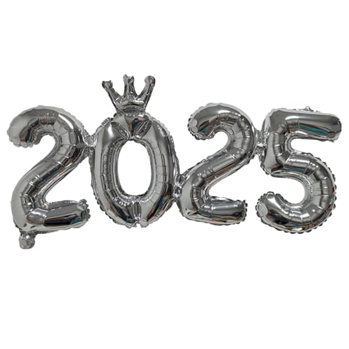 Globos de aluminio con números 2025, decoraciones de globos de números 2025 para Año Nuevo, números de globos de aluminio para bodas, fiestas de cumpleaños, fiestas de vacaciones