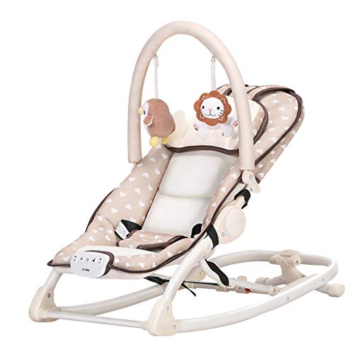 Jack YLQX Baby Swing Cradle, Silla de Columpio de balancín portátil y automática con música (Azul, Rosa) sin Control Remoto