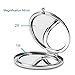 MIHAGUTY Magnifying Compact Mirror for Purses with 2 x 1x Magnification, Folding Mini Pocket Double Sided Travel Makeup Mirror,Perfect for Purse, Pocket Mirror for Gift (Silver)