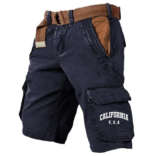 Short cargo robuste anti-abrasion et respirant en coton homme