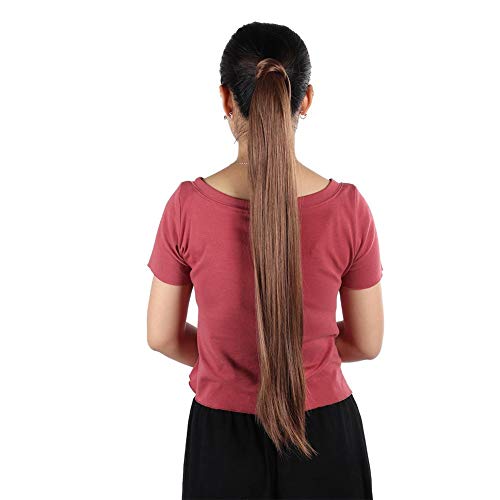 Perucas Sintéticas,Extensões de cabelo de rabo de cavalo são naturalmente lisas, perucas de rabo de