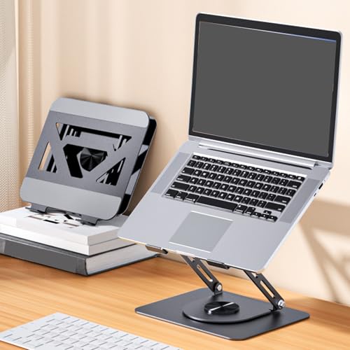 Support ordinateur portable pliable en métal réglable et ergonomique - 2