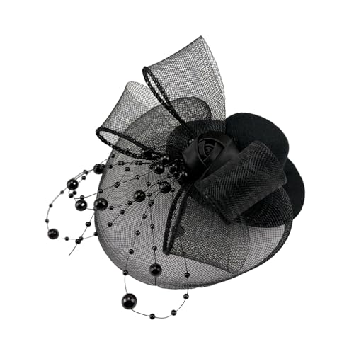 yanwuwa Pinza para el pelo para hacer fotos de novia, decoración de sombrero de copa de los años 20, pasadores para mujer, clips de sombrero para niñas, clips para mujer, clip superior, tocado de hilo