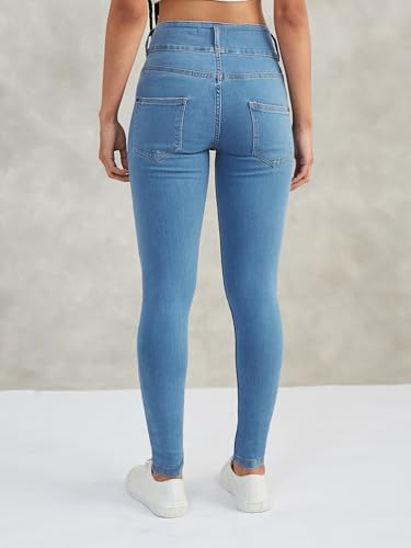 Image of Dolce Crudo Distressed High Rise Skinny Jeans for Women