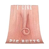 Pink Pig Soft Throw Blanket All Season Microplush Warm Blankets Lightweight Tufted Fuzzy Flannel...