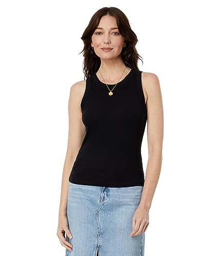 (取寄) マイケル スターズ レディース ジーナ ワイド バインディング クロップ タンク Michael Stars women Gina Wide Binding Crop Tank Black Michael Stars Women's Gina Wide Binding Crop Tank, Black, Large at
