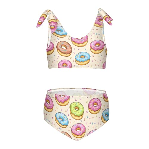 Wusikd Doughnuts Girls Swimsuits Two Piece Swimwear Bikini Set for for Girls Size 3T