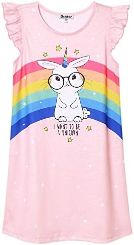 Nightgowns for Toddler Girls 3t 4t Flutter Sleeve Cotton Pink Easter Night Dress