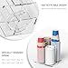 KOTEMON Cup and Lid Holder, 4 Compartment, Square | Rotating Coffee Cup Dispenser Lid Carousel for Restaurant, Buffet, Coffee Station, Bar, Countertop, Clear Acrylic