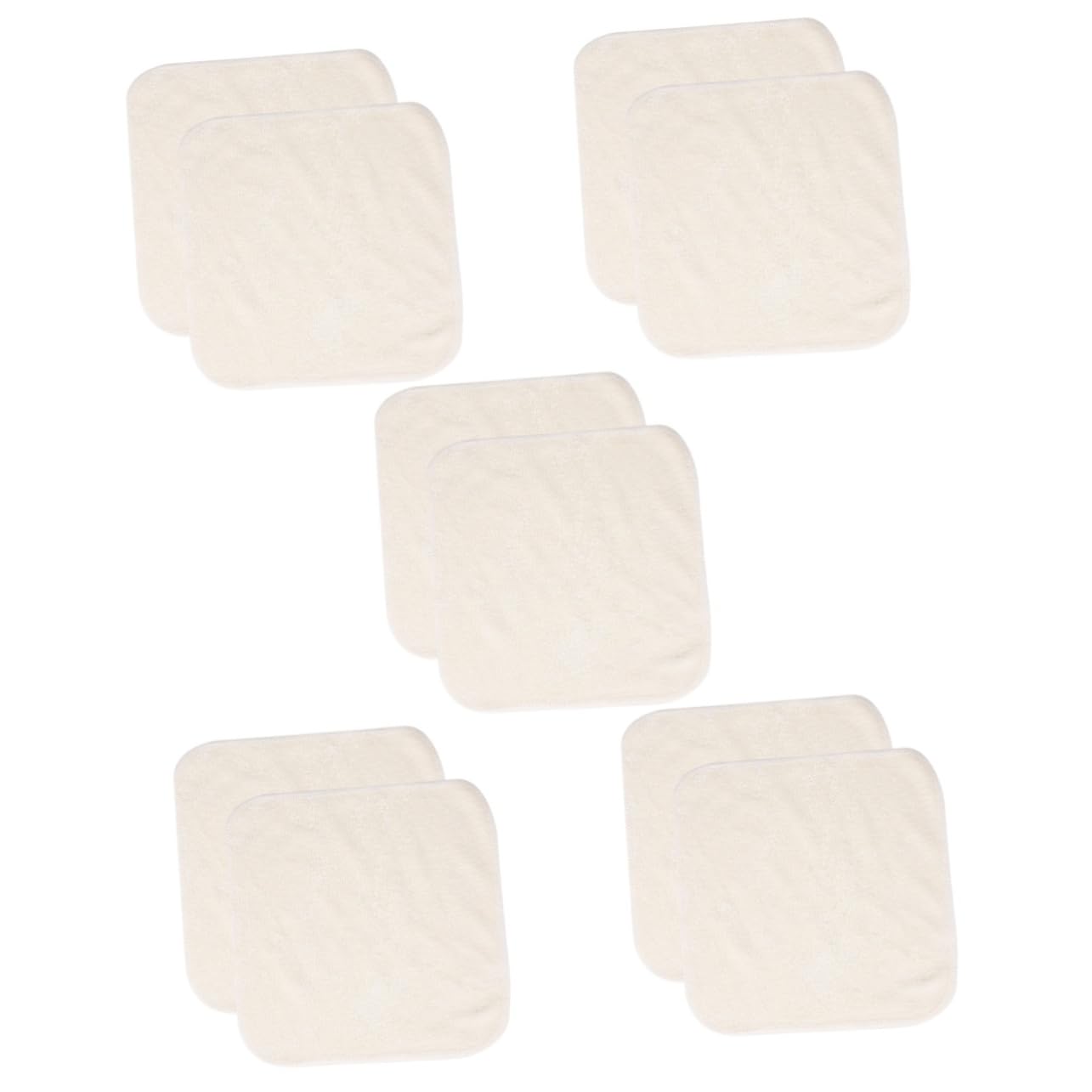SHERCHPRY 10 pièces Serviettes Visage Fibre de Réutilisables et Lavables Lingettes Absorbantes pour Nettoyage Facial Durable et Écologique