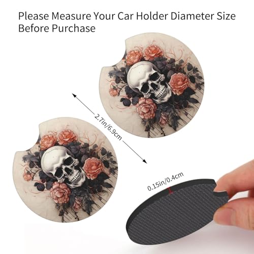 Portavasos para carro neopreno negro 2 piezas universales miniatura 2