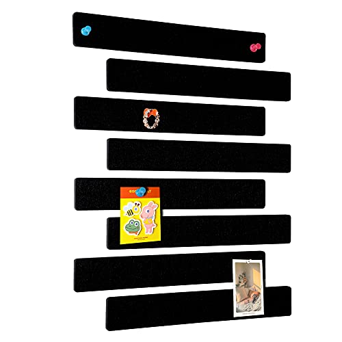 GoTiling Cork Board for Walls - 8 Pack Felt Pin Board Bar Strips - Self-Adhesive Lightweight...