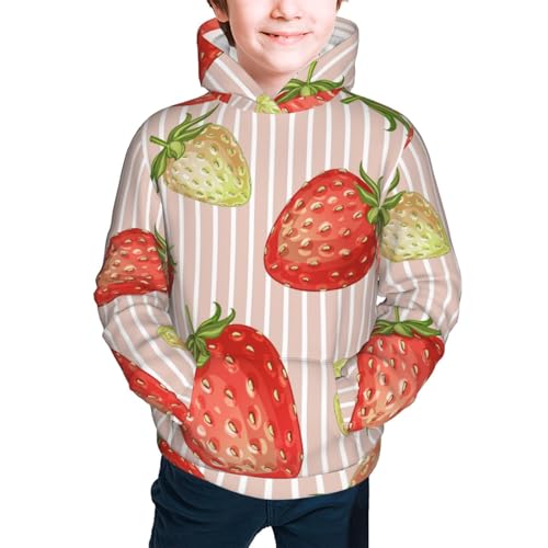 Strawberries Kid Hoodies Boys Sweatshirts Girls Pullover with Pocket3