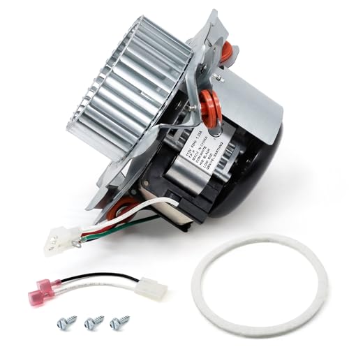 Criditpid HC21ZE125A J238-100-10110AT Draft Inducer Motor Kit for Carrier Furnace, HC21ZE125 J238-100-10110 Exhaust Venter Motor for Bryant Payne Furnace, Includes Blower Wheel and Mounting Bracket.