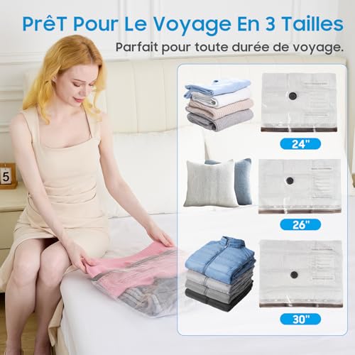 Sacs de compression pour vêtements de voyage indispensables pour optimiser la valise