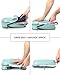 Compression Packing Cubes 6 Piece Set for Travel - Lightweight, Durable Clothes Organizer for Carry-On Luggage and Backpacks by TRIPPED Travel Gear (Dusty Teal and White)