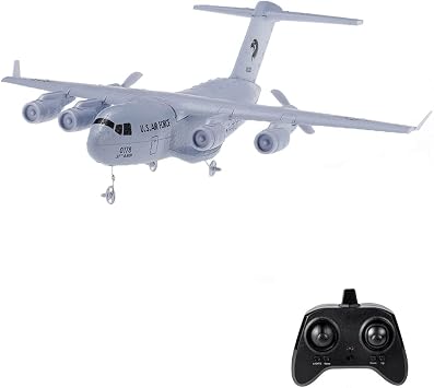 GoolRC C-17 RC Airplane, 2.4GHz 2CH Remote Control Airplane, Military Transport Aircraft with 373mm Wingspan, EPP Foam Fixed-Wing RC Plane, Easy to Fly for Beginners and Adults