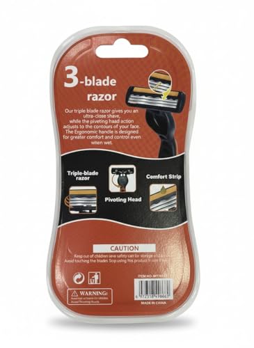 Image of WETELL PRECISE 3 Sensitive Triple Blade Disposable Razors for Men | 3-Blade Stainless Steel Shaver | Smooth & Gentle Shaving | Pack of 3 (WT202501)