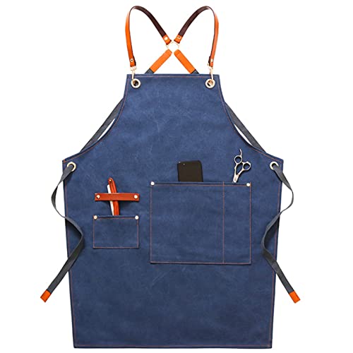FYYYY Delantal Cocina, Delantales De Mezclilla Duraderos para Hombres/Mujeres para Cocinar Barbacoa, Delantales De…