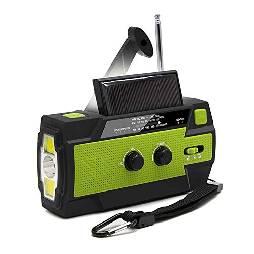 Solar-Notfallradio, Handkurbel-Radio Portable AM ​​/ FM/NOAA Wetterradio Mit Taschenlampe & Bewegungssensor Leselampe, Handy-Ladegerät