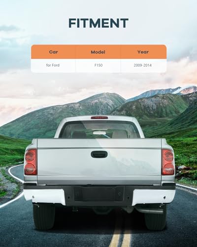 FINDAUTO Rear Step Bumper Fit for 2009-2014 for Ford F150 Back Bumper Comes with Parking Sensor Holes
