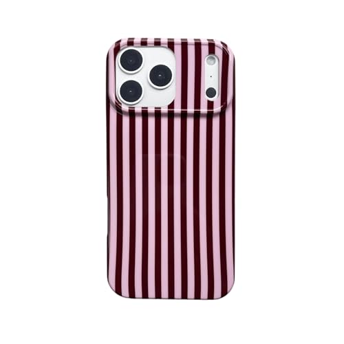 Coque iPhone 17 Pro jolie esthétique rétro rayures verticales protection tendance femme