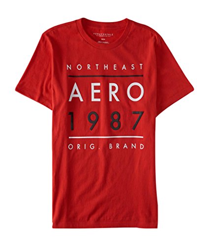 Aeropostale Men's Northeast Aero 1987 Logo Graphic T Shirt