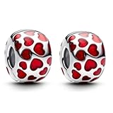 WEIMU Colgante de corazón de plata de ley 925 para pulsera y collar, joyas regalos para mujer, m, Plata de ley, Circonita cúbica