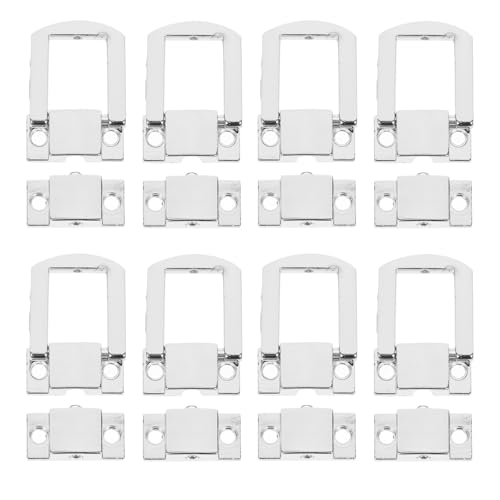 Healeved 10pcs Silver Zinc Alloy Box Latches Buckle Clasp for Wooden Jewelry Boxes, Pressure-cast Hasps Lock Suitable for Gift and Storage Cases