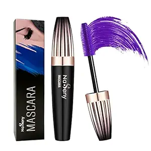 Naseny Waterproof Purple Mascara Volume And Length,Thrive Lash Mascara Lengthening And Curling,Silk Fiber Corlored Mascara For Party Cosplay And Carnival,Clump Free And Smudge-Proof Long Lasting