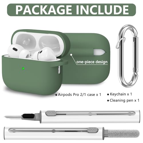 Image of Ljusmicker for AirPods Pro Case Cover with Cleaner Kit,Sprout Green