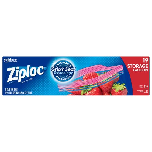 Ziploc Kitchen Storage Bags 20 Gallon Bags - 2 Pack