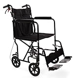 Angel Mobility Lightweight Folding Wheelchair 10kg with Attendant Brake Travel Transit