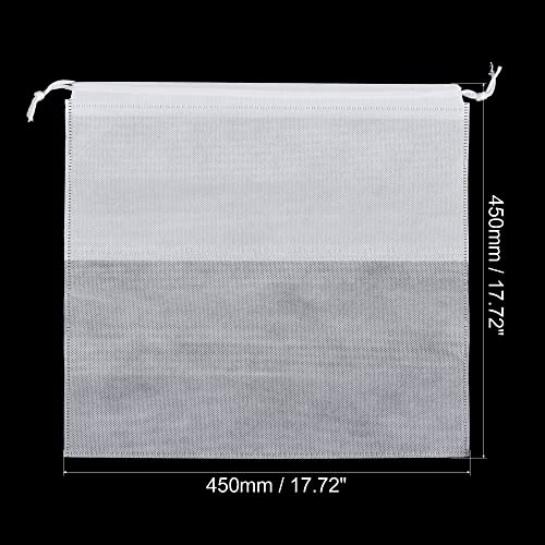 PATIKIL 17.7 Inch Non-Woven Fabric Handbag Dust Cover, 5 Pack Dustproof Storage Organizer Drawstring Bag for Handbags Purses White - Image 2