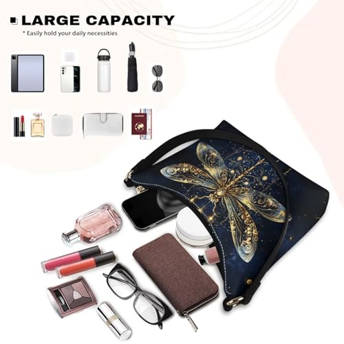 Image of Handbag for Women Leather Underam Shoulder Bag with Zipper Fashion Work Purse Waterproof Travel Wallet