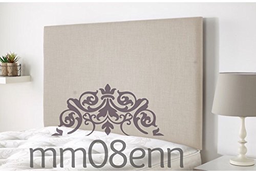 mm08enn TOP LUXURY VICTORY 3FT,4FT,5FT AND 6FT HEADBOARD IN LINEN FABRIC 26" AVAILABLE IN (5ft king size, cream)