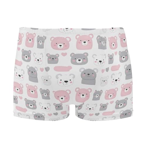 Bear Animal Cute Mens Swim Trunk Swimwear Bathing Suit Swim Brief Square Leg Board Short S B0403615