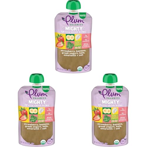 Plum Organics Mighty 4 Organic Toddler Food - Strawberry, Banana,