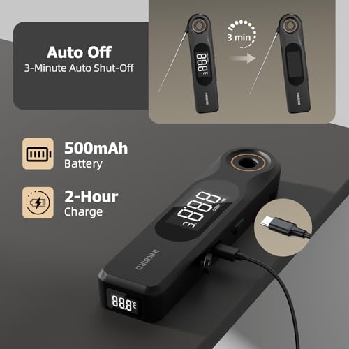 Image of INKBIRD IHT-51K Dual-Display Instant Read Thermometer for Grilling & Baking | Two Screens, 1.8mm Ultra Thin Probe, 0.5 Sec Super Fast Response, Whole Body IP65 Waterproof, Ideal for Kitchen Cooking BBQ